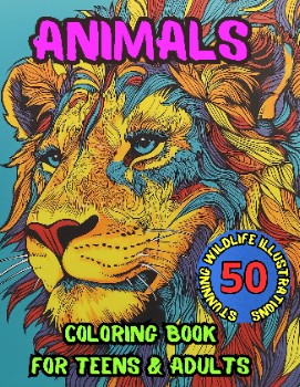 Animals Coloring Book for Teens & Adults