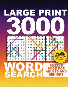 Large Print 3000 Word Search Puzzle Book for Seniors