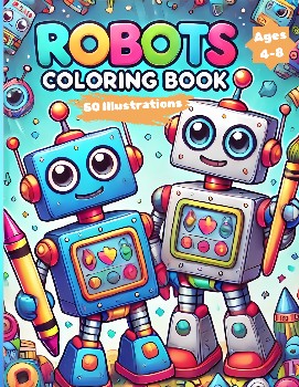 Robots Coloring Book for Kids